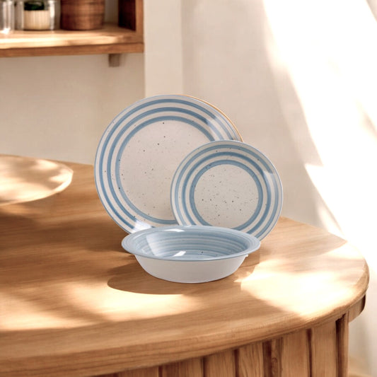 Servizio Piatti in Ceramica Navy – 18 Pezzi