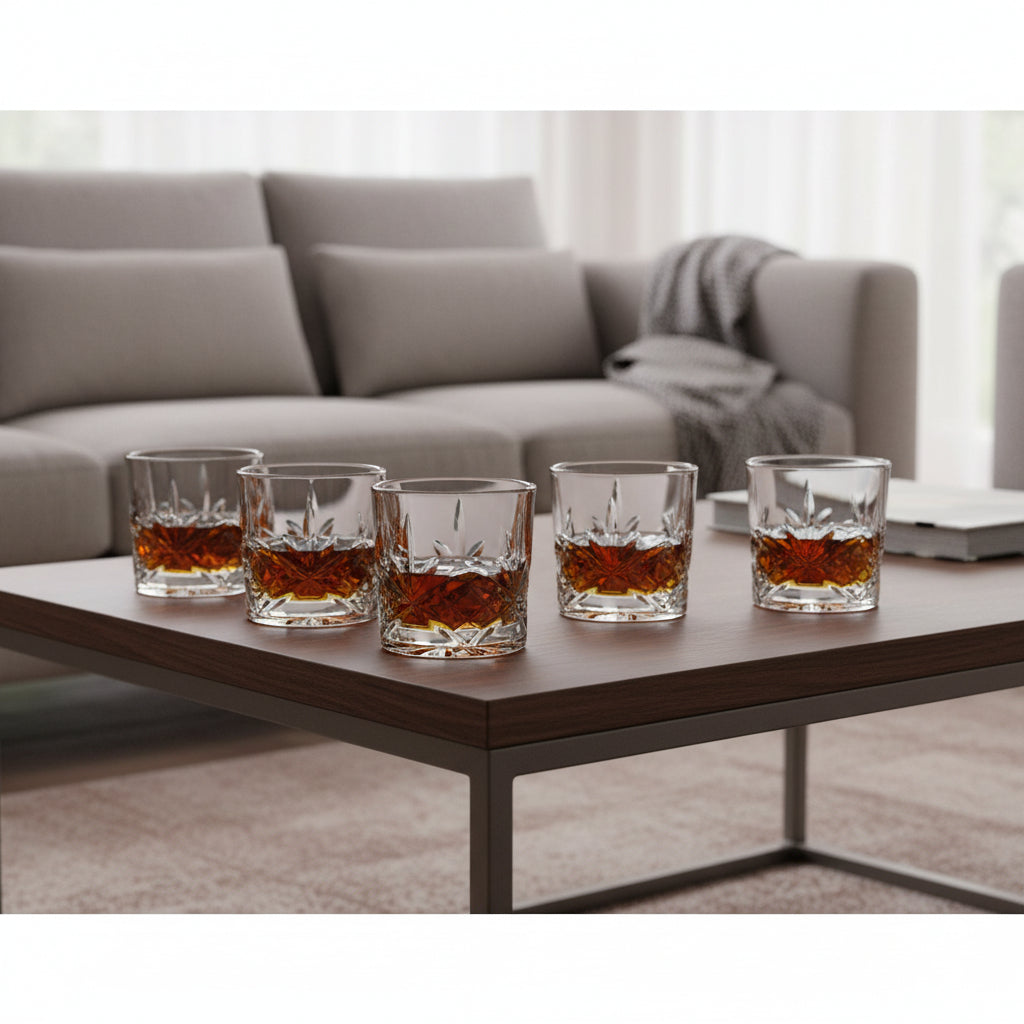 Bicchierini Shot Rock&Roll Brandani Set 6 Pz – Vetro Decorato per Liquori e Amari