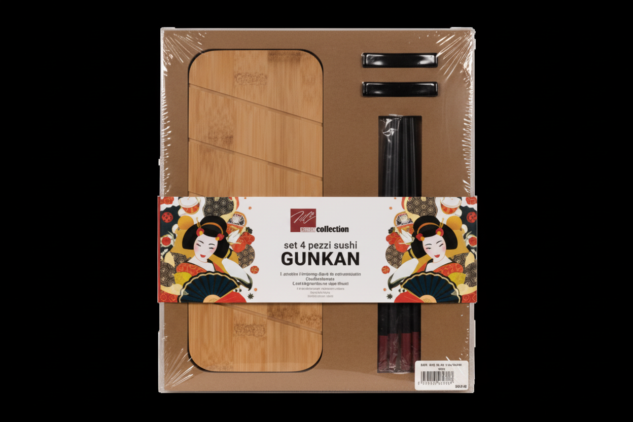 Set Sushi Nigiri 5 Pezzi con Vassoio Bamboo – Bacchette e Accessori Giapponesi