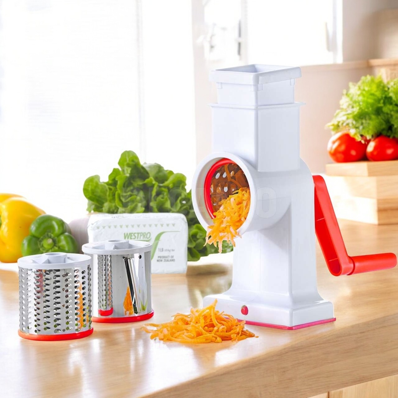 Tagliaverdure Mistral con 3 Rulli Intercambiabili