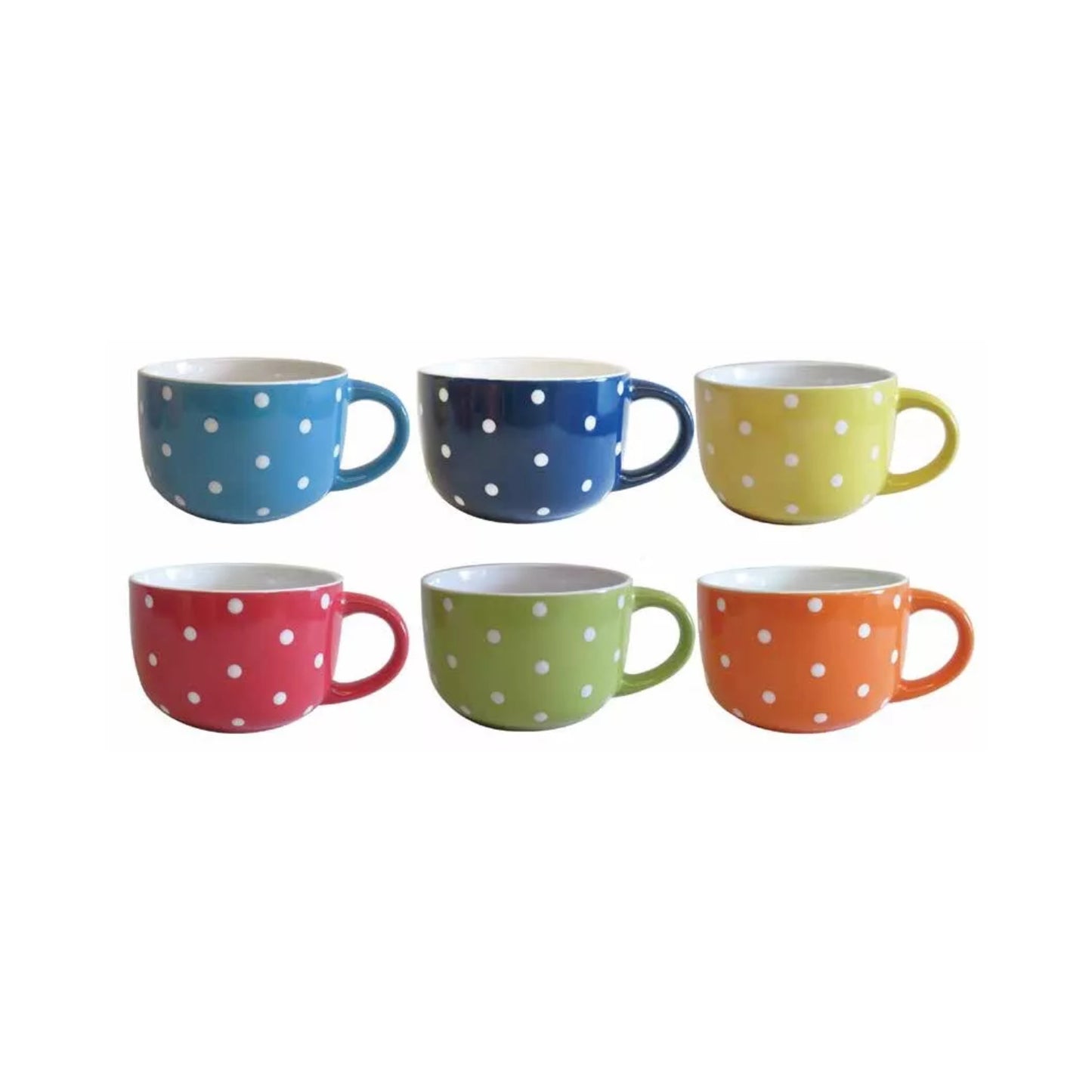 Tazza Colazione Jumbo Pois – Colori Assortiti