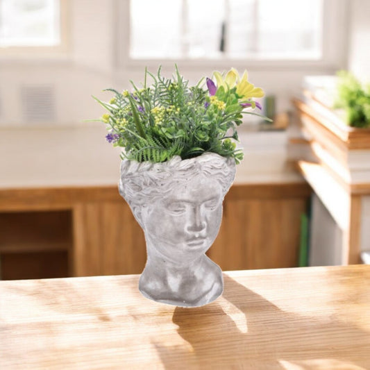 Vaso Head con pianta per decorazione – assortito 4 fiori