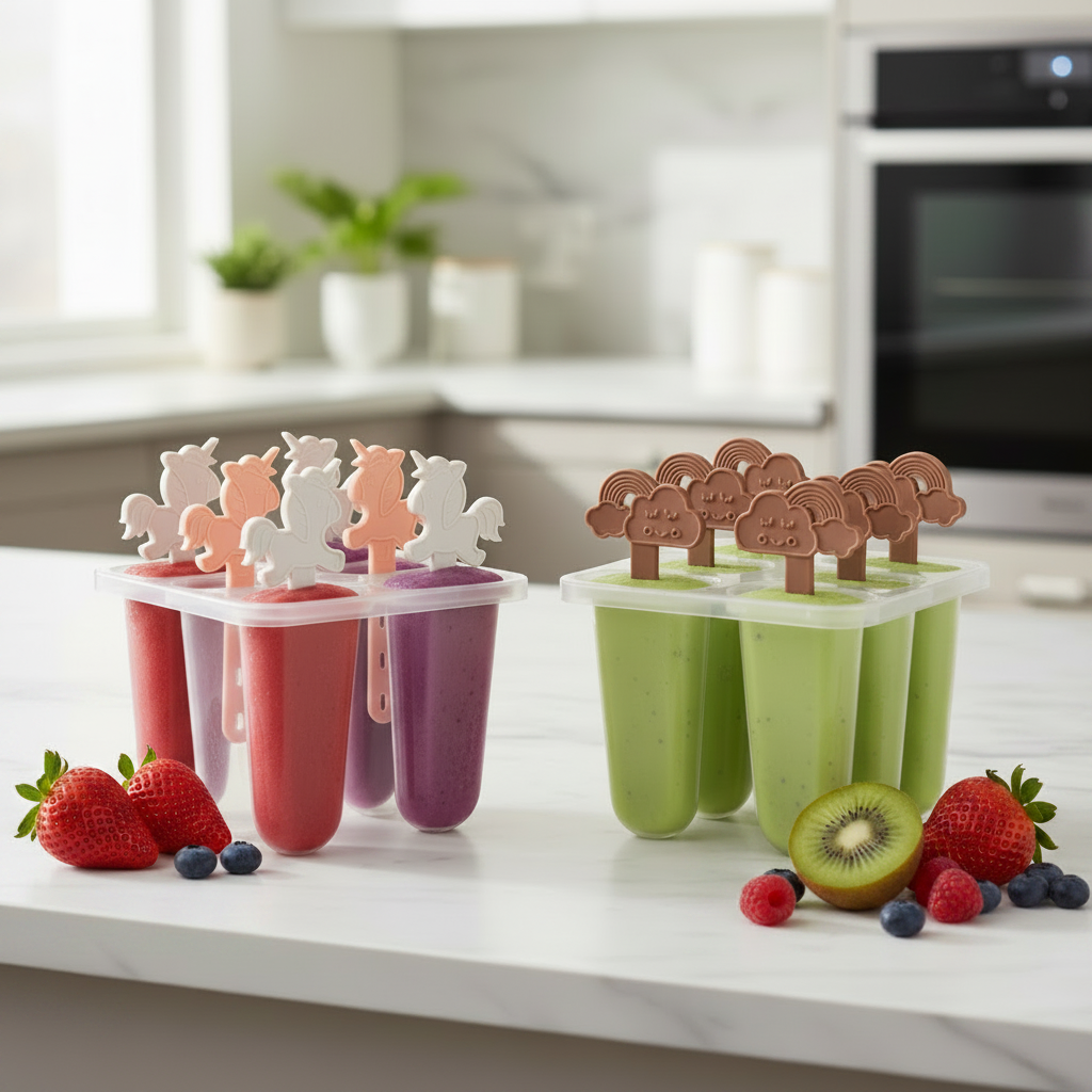Stampo 6 ghiaccioli – Colori assortiti per gelati fatti in casa