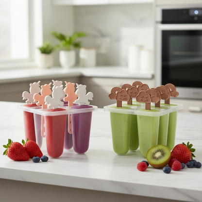 Stampo 6 ghiaccioli – Colori assortiti per gelati fatti in casa