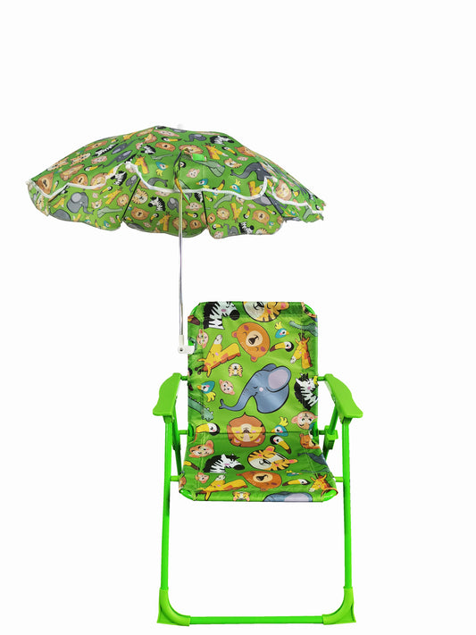 Sedia Bimbo con Ombrello Oxford | Sedia Pieghevole Bambini da Giardino