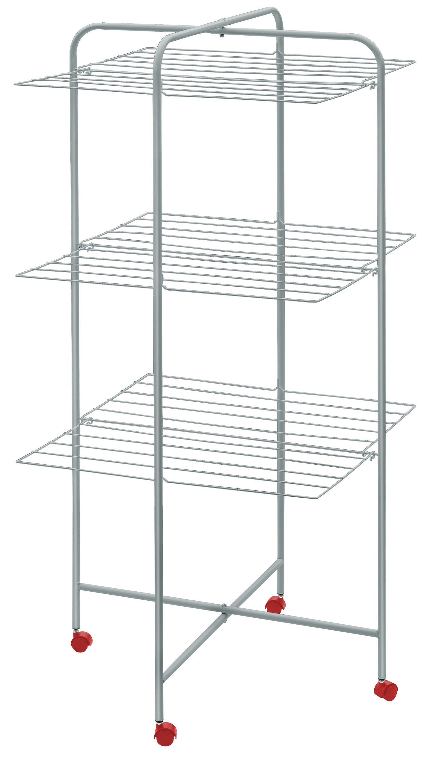 Stendino Torre 3 Piani in Acciaio – 62×62×130 cm