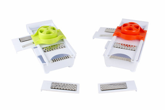 Grattugia 6 in 1 multifunzione per cucina | manuale con lame intercambiabili