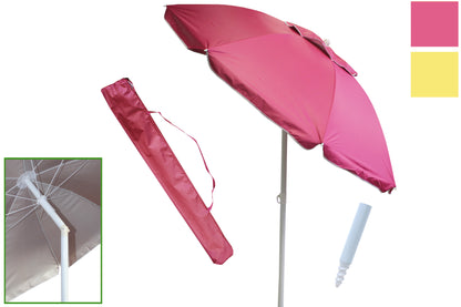 Ombrellone 180 cm in Nylon con Palo 32 mm + Sacca – Protezione UV – Colori Assortiti