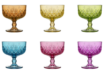 Set 6 Coppe Gelato Timeless – 27,5 cl – Vetro Colorato