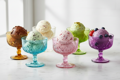 Set 6 Coppe Gelato Timeless – 27,5 cl – Vetro Colorato