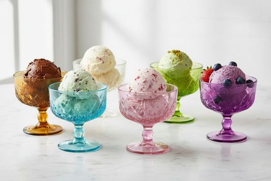 Set 6 Coppe Gelato Timeless – 27,5 cl – Vetro Colorato