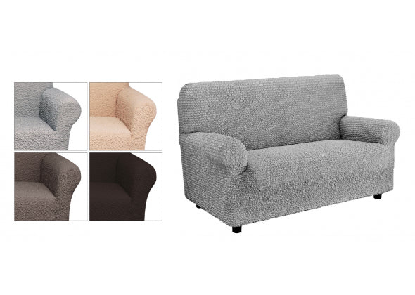 Copridivano 3 Posti Elasticizzato “Perez” – 4 Colori (180–240 cm)