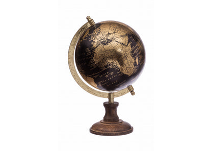 Mappamondo Decorativo con Base in Legno – 2 Misure e 2 Colori