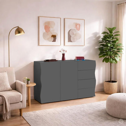Mobile multiuso ONDA 2 ante 4 cassetti | Web Furniture