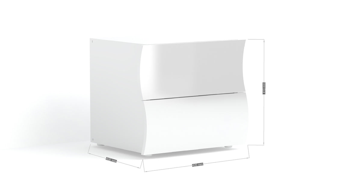 Comodino ONDA 2 cassetti | Web Furniture