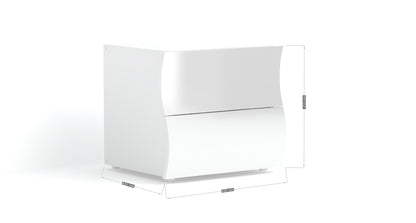 Comodino ONDA 2 cassetti | Web Furniture