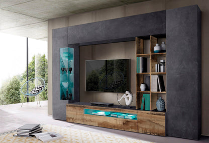 Soggiorno EGYPT con 1 vetrina e 1 libreria | Web Furniture