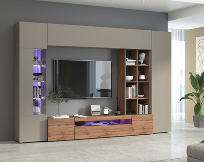 Soggiorno EGYPT con 1 vetrina e 1 libreria | Web Furniture