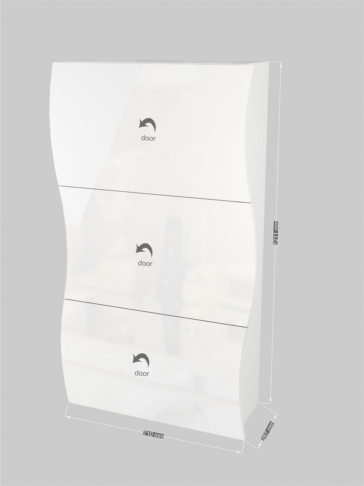 Scarpiera ONDA 3 ante a ribalta | Web Furniture