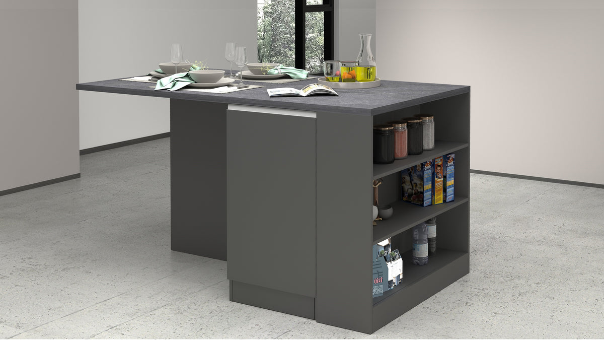 Isola da cucina SOLE con 2 ante e vani a giorno | Web Furniture