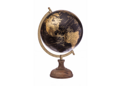 Mappamondo Decorativo con Base in Legno – 2 Misure e 2 Colori