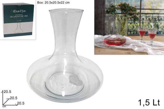 Decanter per Vino in Vetro 1,5 Litri