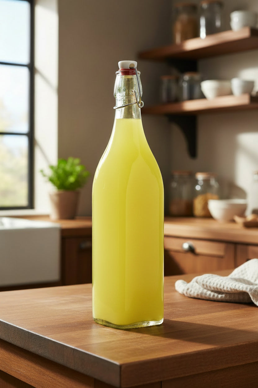 Bottiglia Swing in Vetro – 0,5 L e 1 L con Tappo, Ideale per Liquori Fatti in Casa