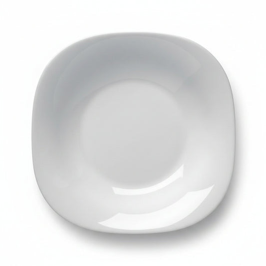 Piatto Fondo PARMA 23×23 Bormioli Rocco – Opal Glass – Made in Italy (Sfuso)