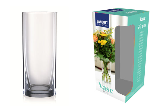 Vaso Leona Tall 26 cm – Banquet Crystal – Vetro Trasparente