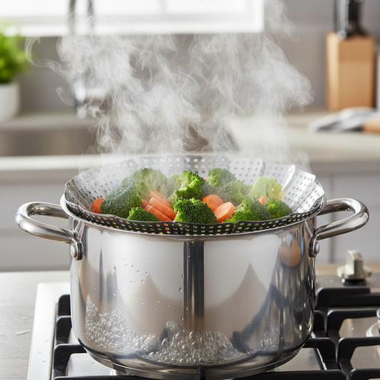 Cestello Cuociverdure Inox Ø28 – Vaporiera Espandibile in Acciaio