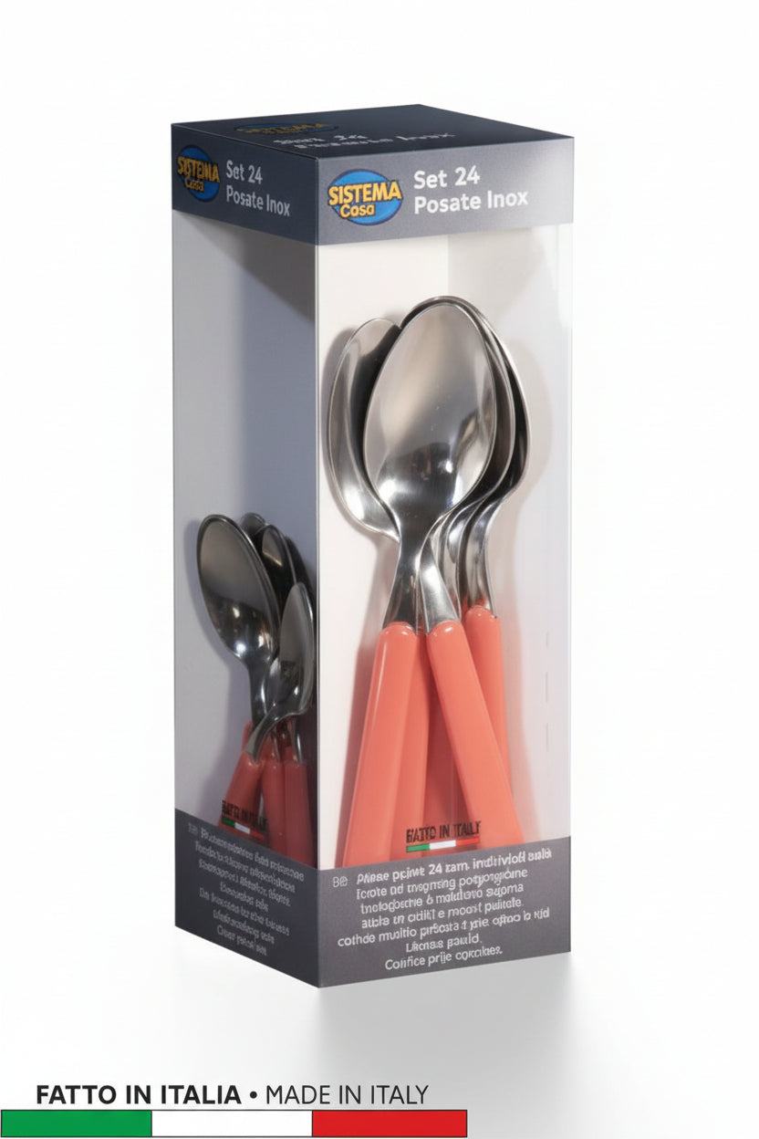 Set 24 Posate Colorando – 4 Colori | Made in Italy