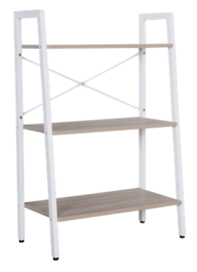 Libreria con 3 Scaffali LILAS – Metallo e Legno – 64×34×H 97 cm