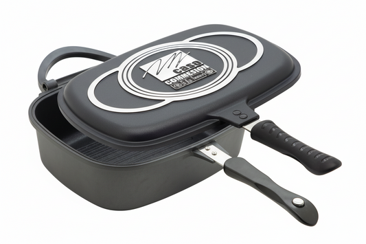 Rectangular double oven with 24x32 cm steel grill