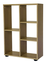 Libreria con 5 Vani a Giorno – Legno Truciolato Marrone – 60×24×H 86 cm