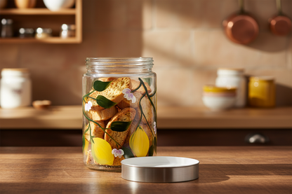 Barattolo Dipinto a Mano “Limonaia” – Vetro Decorato