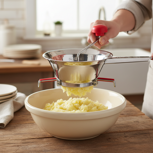 Passaverdura inox 24 cm con 3 filtri e 3 piedi – Made in Italy