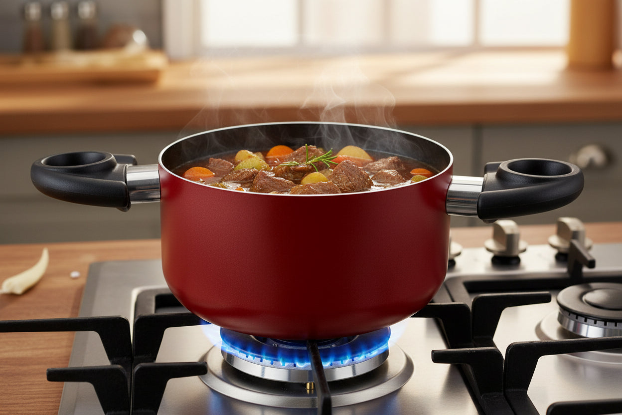 Casseruola 2 manici Casa Con Te (16–24 cm) – alluminio riciclato Greblon®
