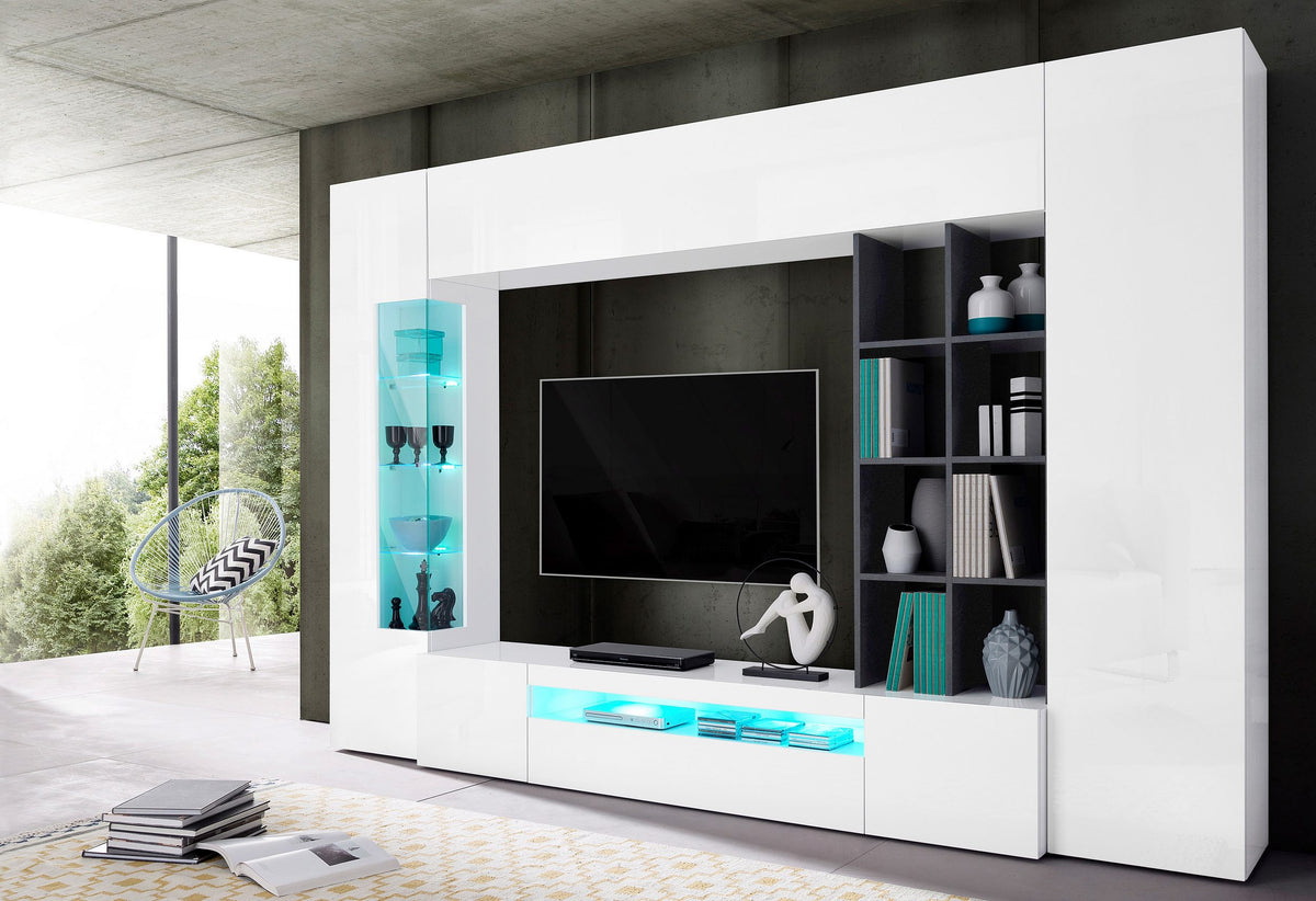 Soggiorno EGYPT con 1 vetrina e 1 libreria | Web Furniture