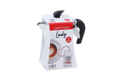 Caffettiera Lady Cravatta Pedrini – 1 tazza e 2 tazze