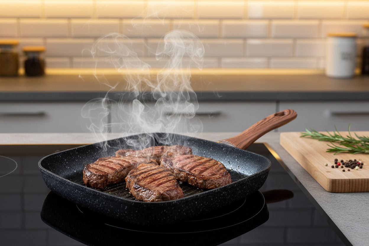 Black Stone 28x28 cm grill pan for induction