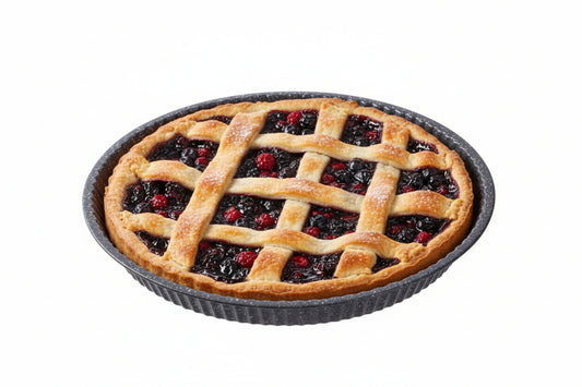 Teglia Rotonda Bassa Antiaderente in Acciaio Marmorizzato