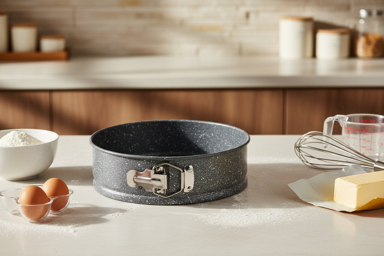 Tortiera Apribile in Acciaio Effetto Marmo – Antiaderente