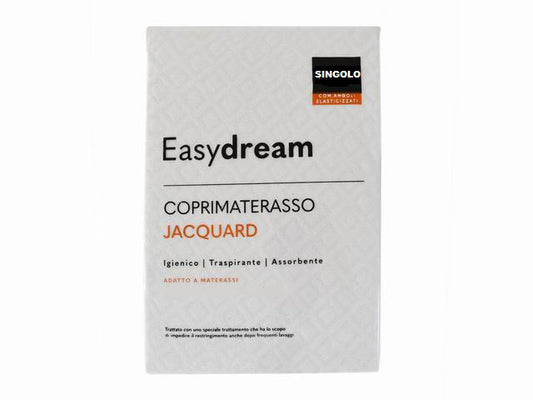 Coprimaterasso in Spugna Jacquard Bianco – Singolo, Piazza e Mezza, Matrimoniale