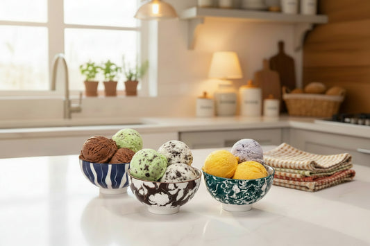 Coppe in Ceramica Decorate LILIN – Diverse Dimensioni | Coppette Multiuso