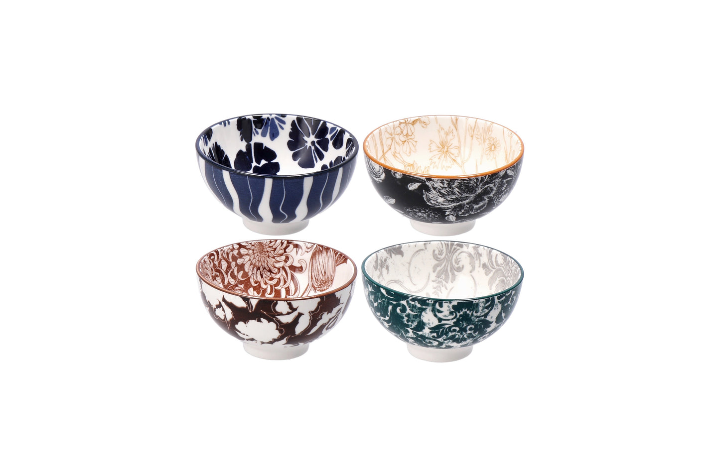 Coppe in Ceramica Decorate LILIN – Diverse Dimensioni | Coppette Multiuso