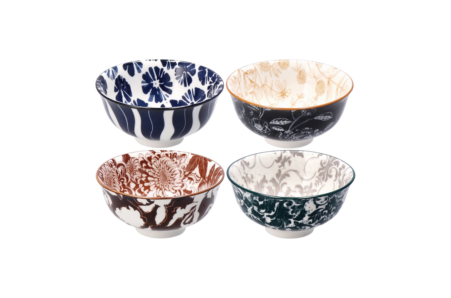 Coppe in Ceramica Decorate LILIN – Diverse Dimensioni | Coppette Multiuso