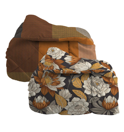 Trapunta Stampata Brandy - 100% Poliestere - Matrimoniale