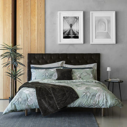 Completo Letto Ellis Absinthe – Singolo, Piazza e Mezza, Matrimoniale (Verde / Grigio)