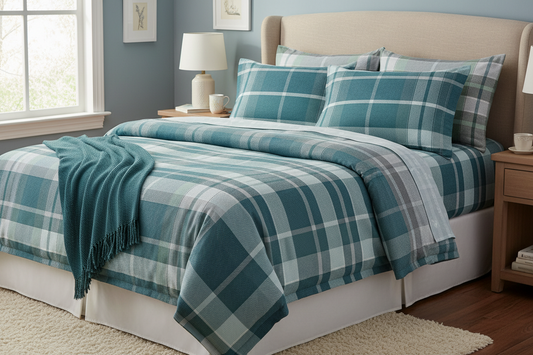 Completo Letto Conrad Absinthe - 100% Cotone - Disponibile 1 Piazza, 1 Piazza e Mezzo, Matrimoniale