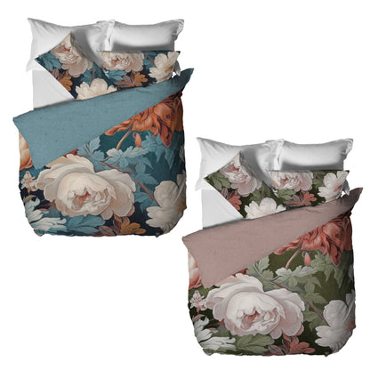 Parure Copripiumino Stampato Absinthe Margaux - 100% Cotone - 3 Dimensioni